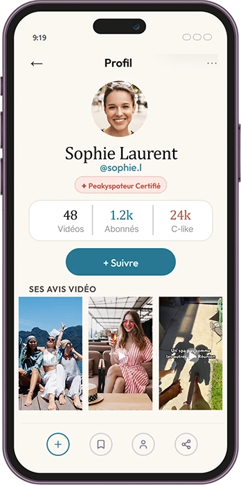 PeakySpot — profil Peakyspoteur